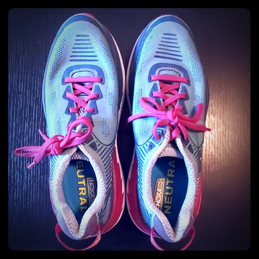 Running Hoka tennis shoes wore them once but they